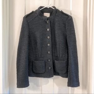 Ann Taylor Loft Knit Black Blazer Jacket 8 Petite